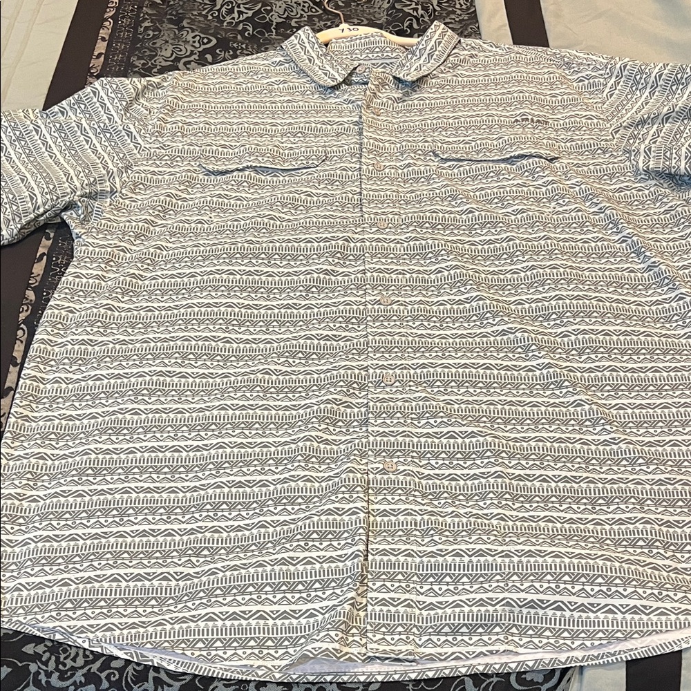 ARIAT TEK Stylish Blue Patterned Men's Casual Shirt